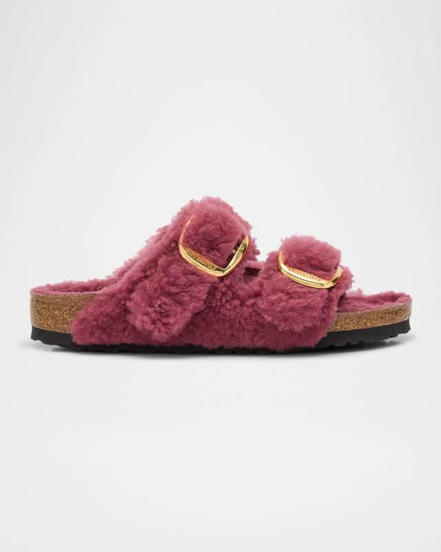 Arizona Teddy Dual-Buckle Slide Sandals